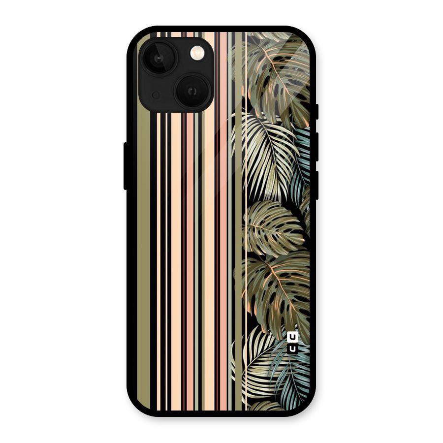 Visual Art Leafs Glass Back Case for iPhone 13