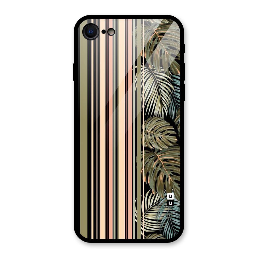 Visual Art Leafs Glass Back Case for iPhone SE 2022