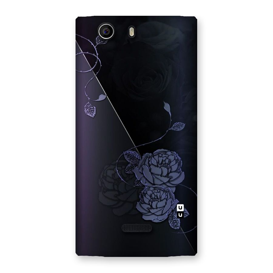 Voilet Floral Design Back Case for Canvas Nitro 2 E311
