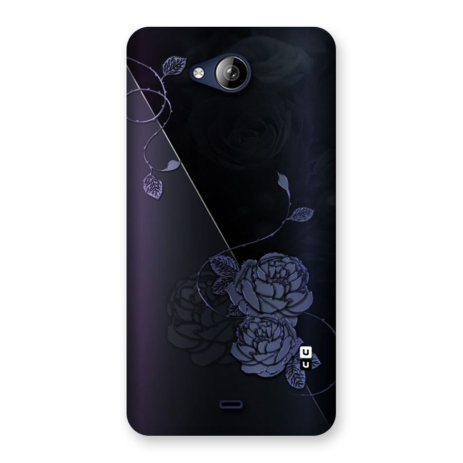 Voilet Floral Design Back Case for Canvas Play Q355