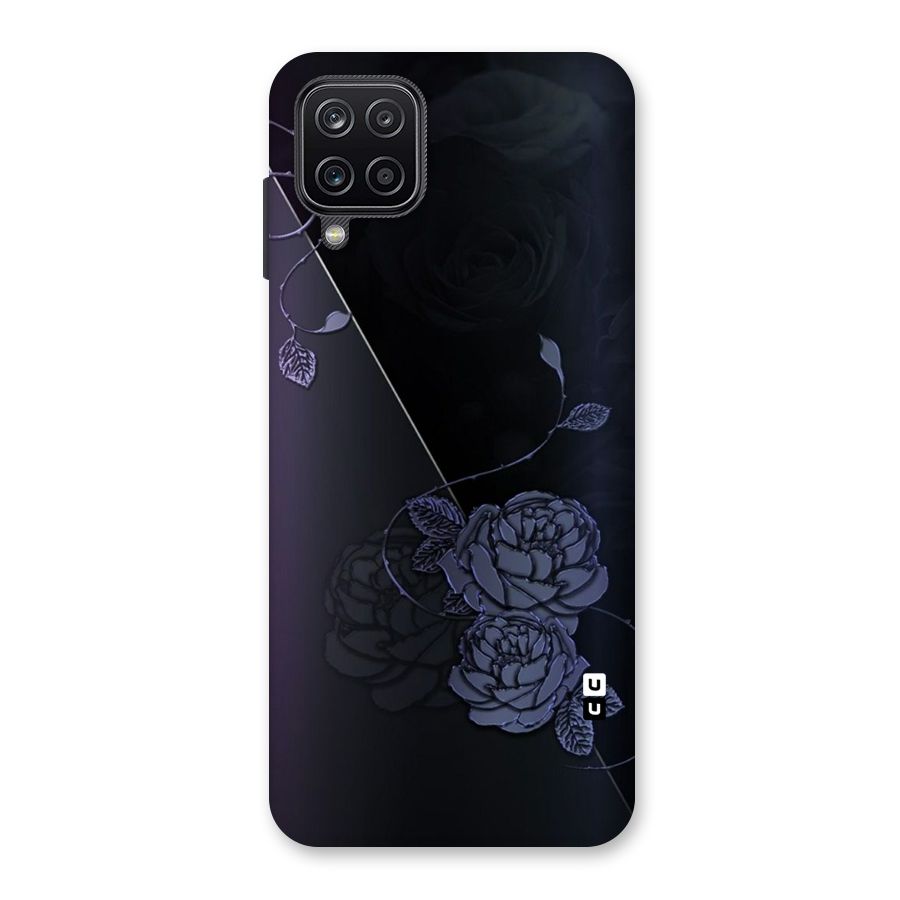 Voilet Floral Design Back Case for Galaxy A12