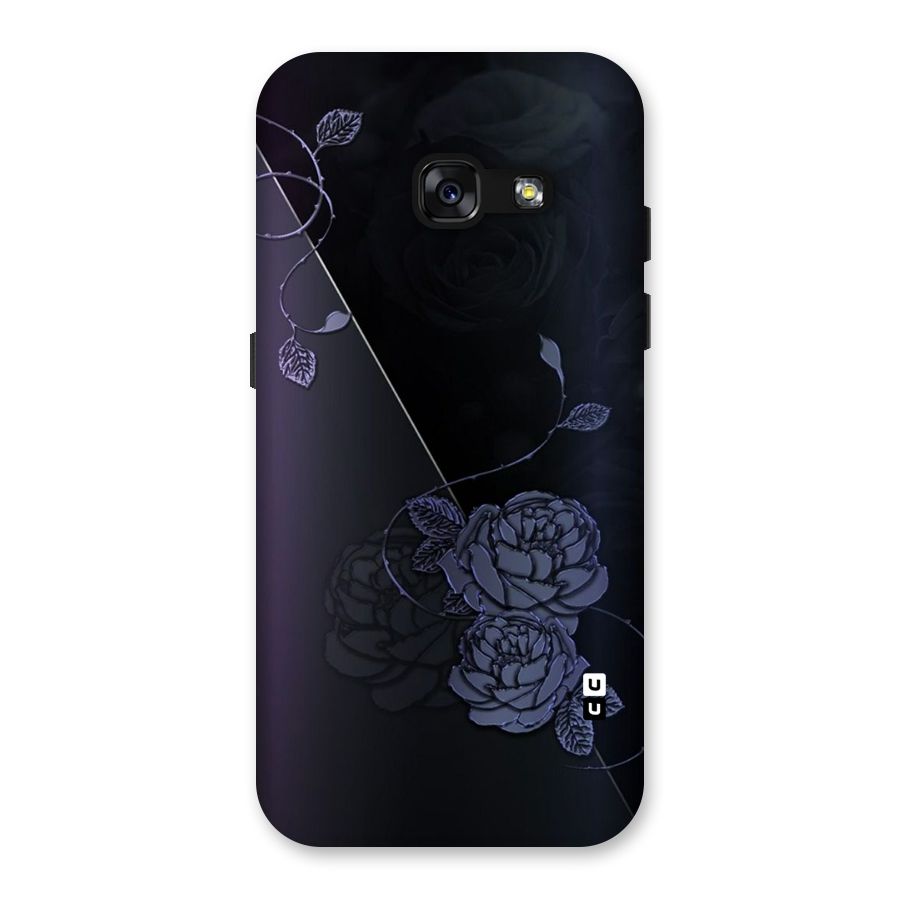 Voilet Floral Design Back Case for Galaxy A3 (2017)