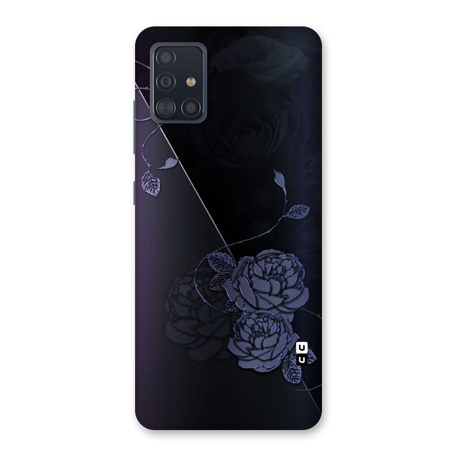 Voilet Floral Design Back Case for Galaxy A51