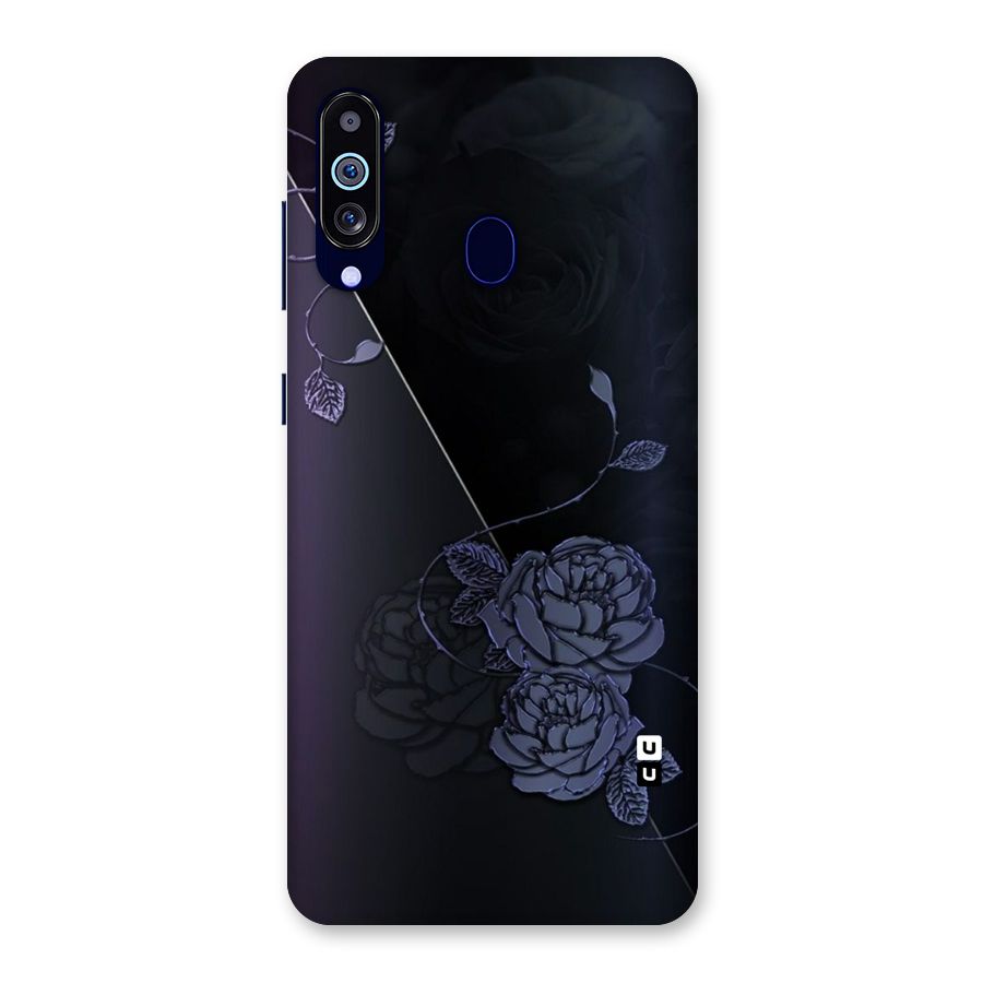 Voilet Floral Design Back Case for Galaxy A60