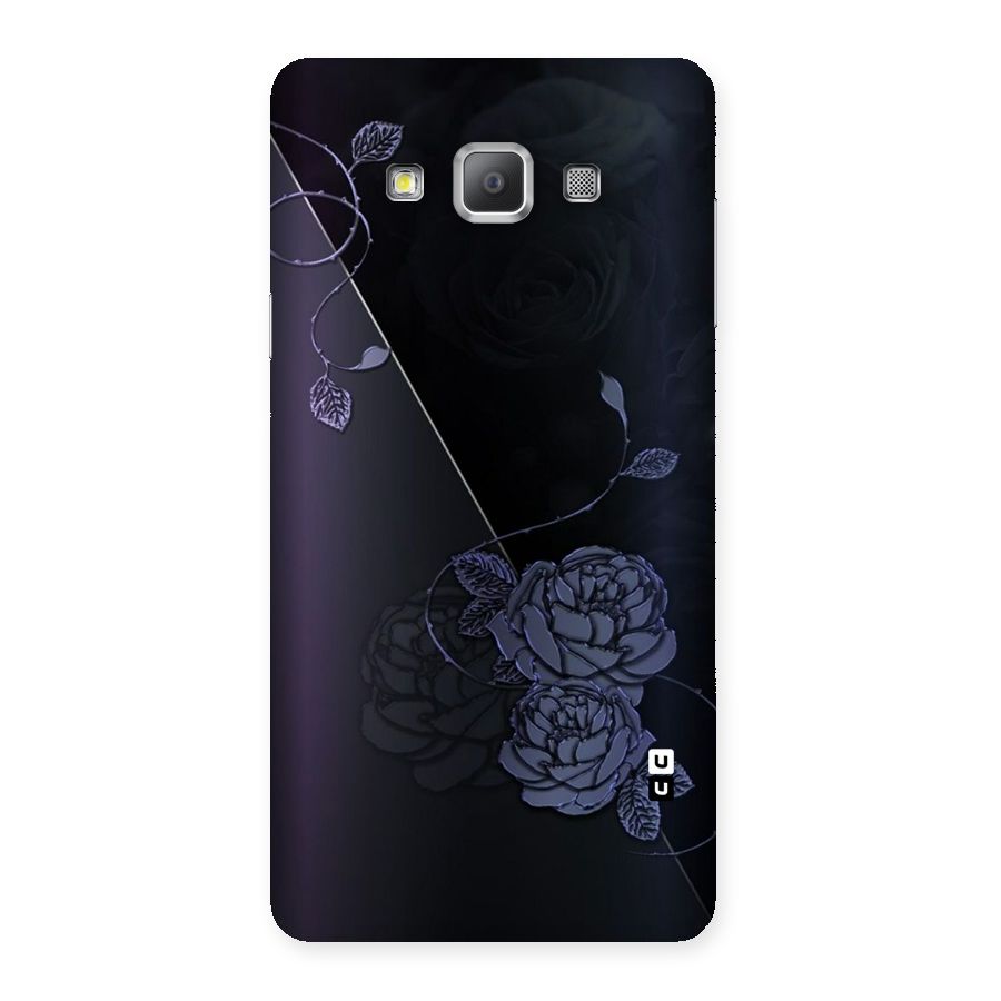Voilet Floral Design Back Case for Galaxy A7