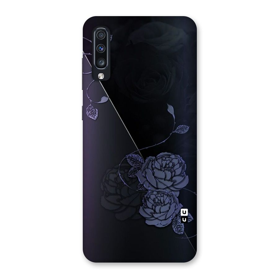 Voilet Floral Design Back Case for Galaxy A70