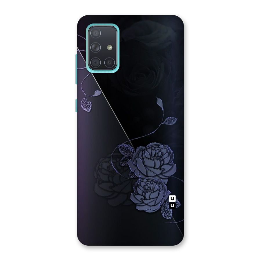 Voilet Floral Design Back Case for Galaxy A71
