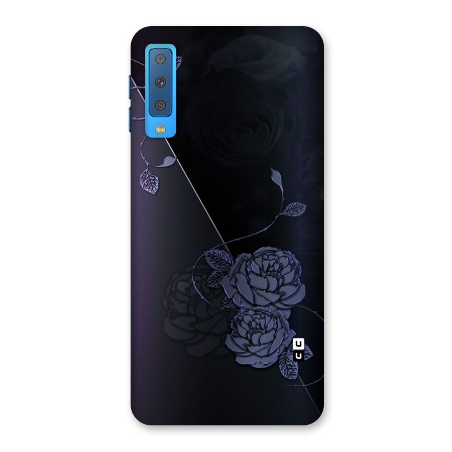 Voilet Floral Design Back Case for Galaxy A7 (2018)