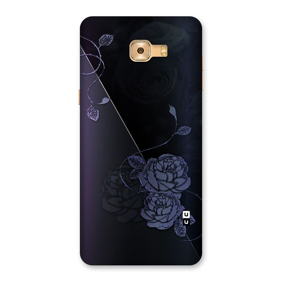 Voilet Floral Design Back Case for Galaxy C9 Pro
