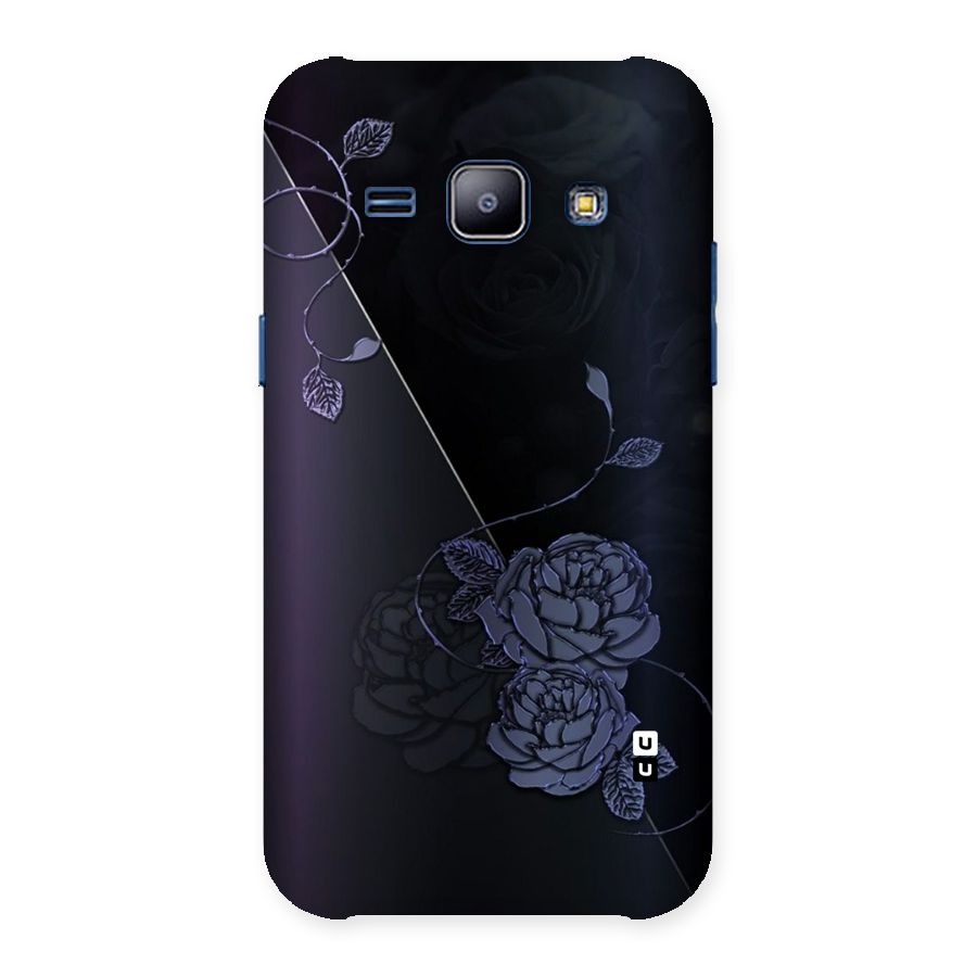 Voilet Floral Design Back Case for Galaxy J1