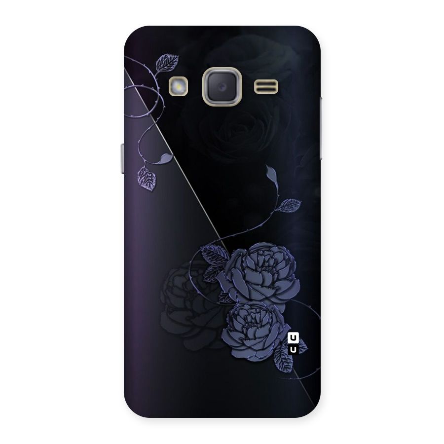 Voilet Floral Design Back Case for Galaxy J2