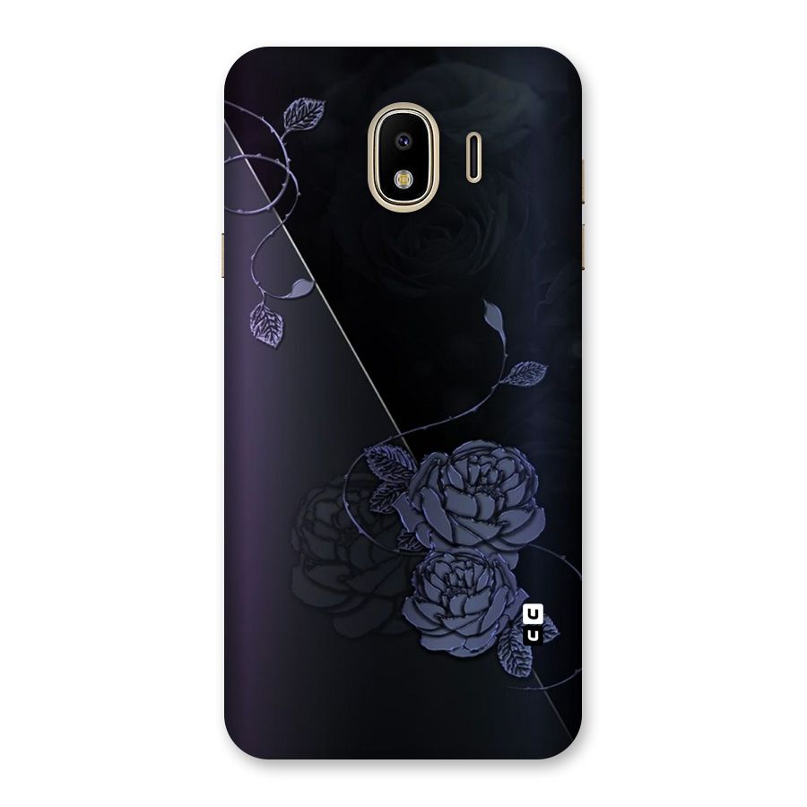 Voilet Floral Design Back Case for Galaxy J4