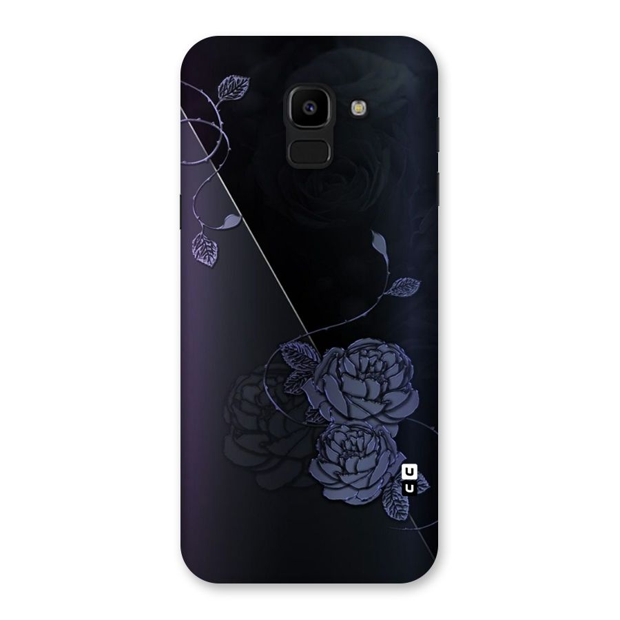 Voilet Floral Design Back Case for Galaxy J6