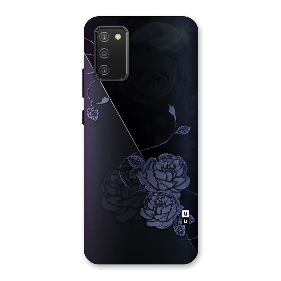 Voilet Floral Design Back Case for Galaxy M02s