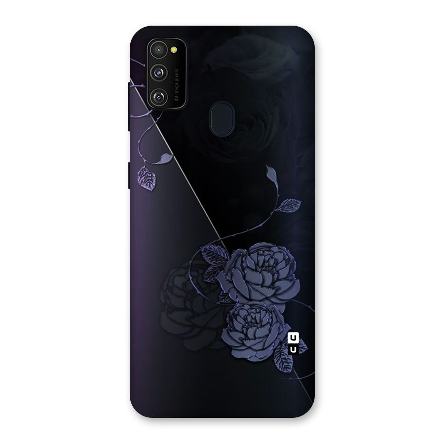 Voilet Floral Design Back Case for Galaxy M21