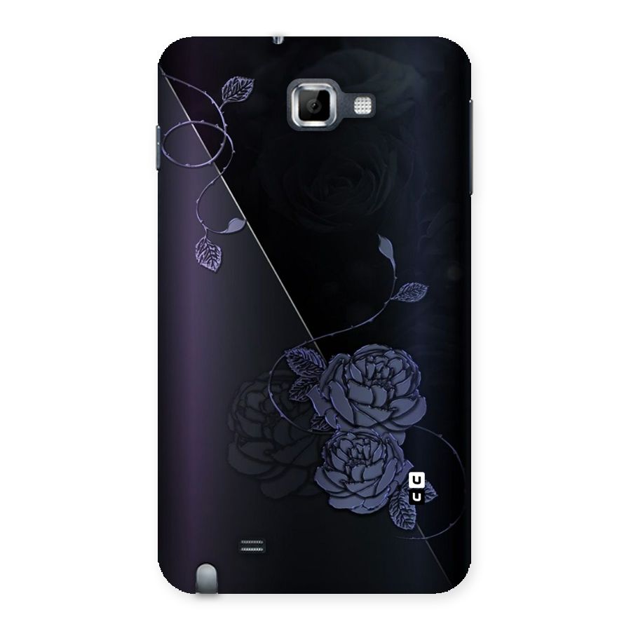 Voilet Floral Design Back Case for Galaxy Note