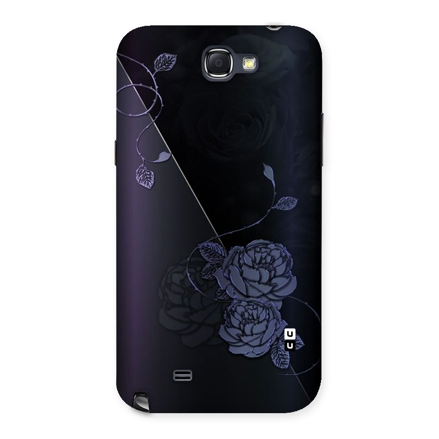 Voilet Floral Design Back Case for Galaxy Note 2