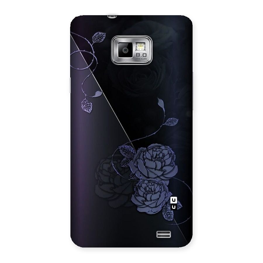 Voilet Floral Design Back Case for Galaxy S2