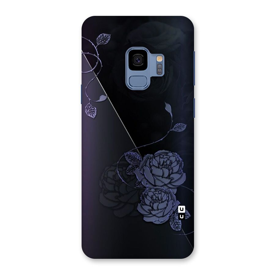 Voilet Floral Design Back Case for Galaxy S9