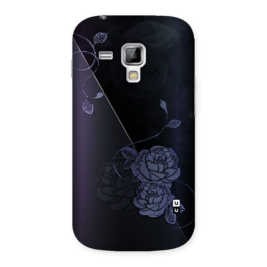 Voilet Floral Design Back Case for Galaxy S Duos