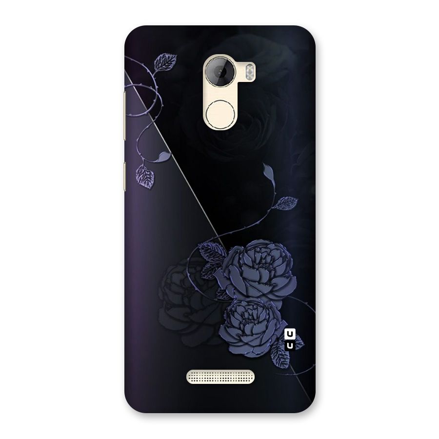 Voilet Floral Design Back Case for Gionee A1 LIte