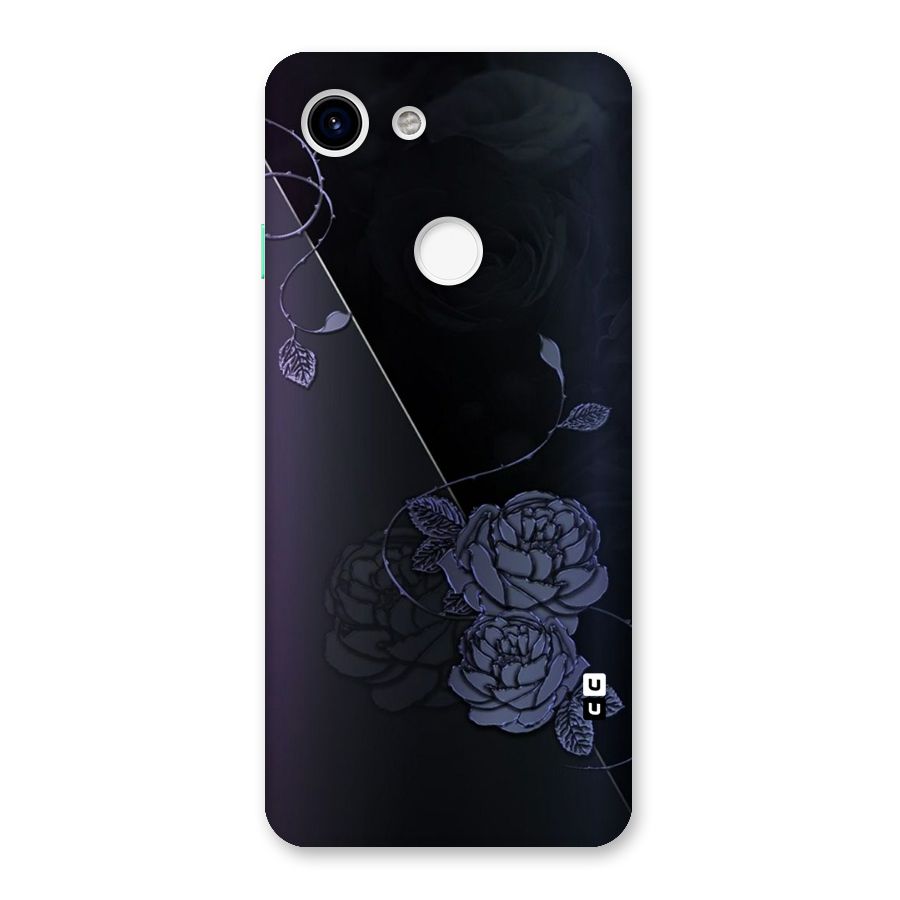 Voilet Floral Design Back Case for Google Pixel 3