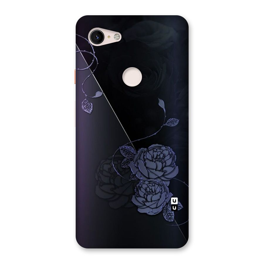 Voilet Floral Design Back Case for Google Pixel 3 XL