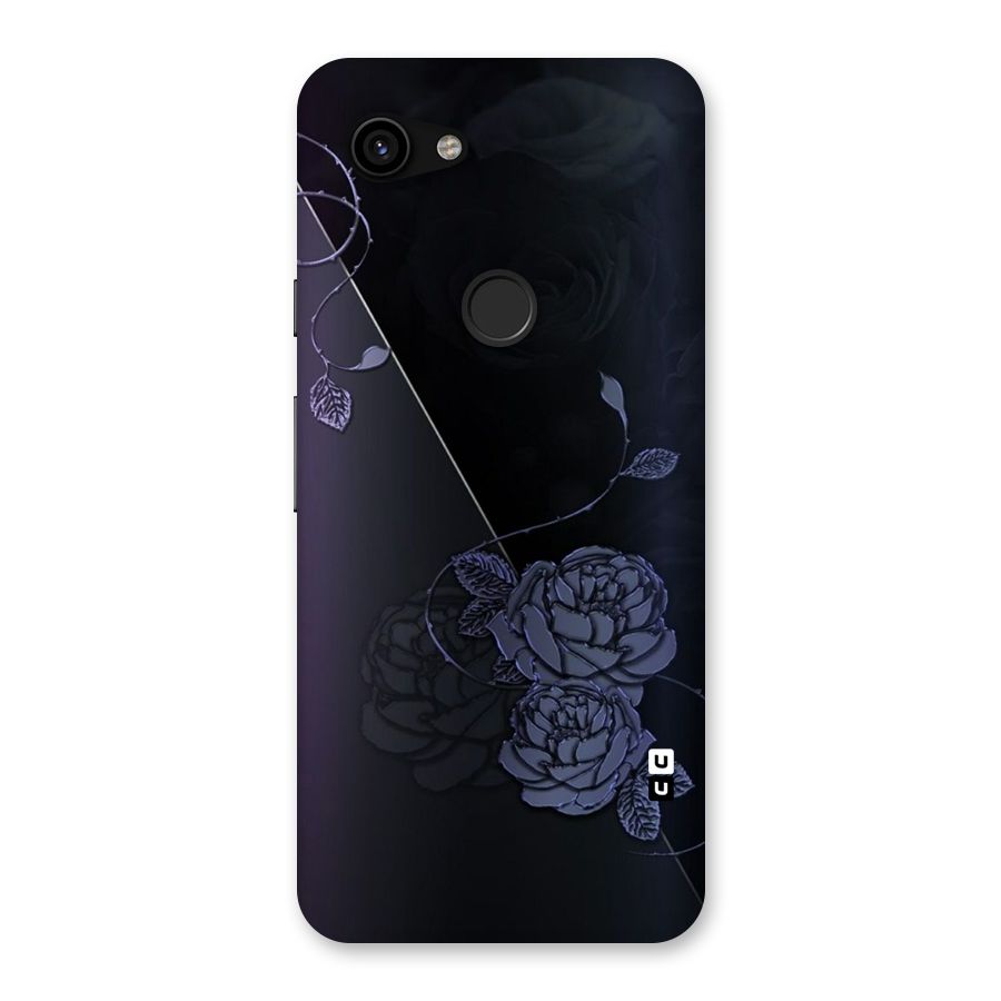 Voilet Floral Design Back Case for Google Pixel 3a