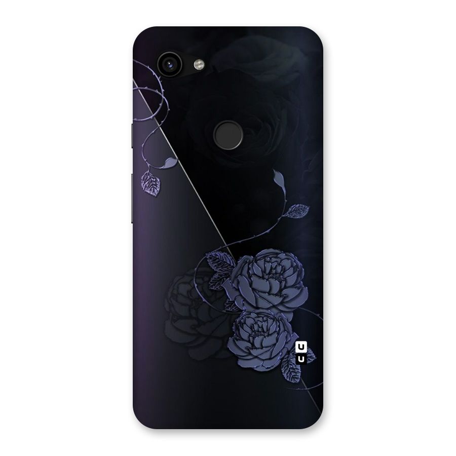 Voilet Floral Design Back Case for Google Pixel 3a XL