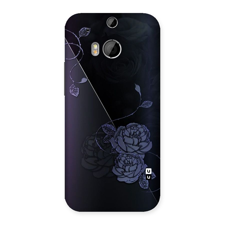Voilet Floral Design Back Case for HTC One M8