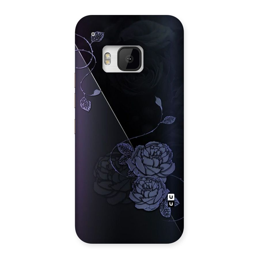 Voilet Floral Design Back Case for HTC One M9
