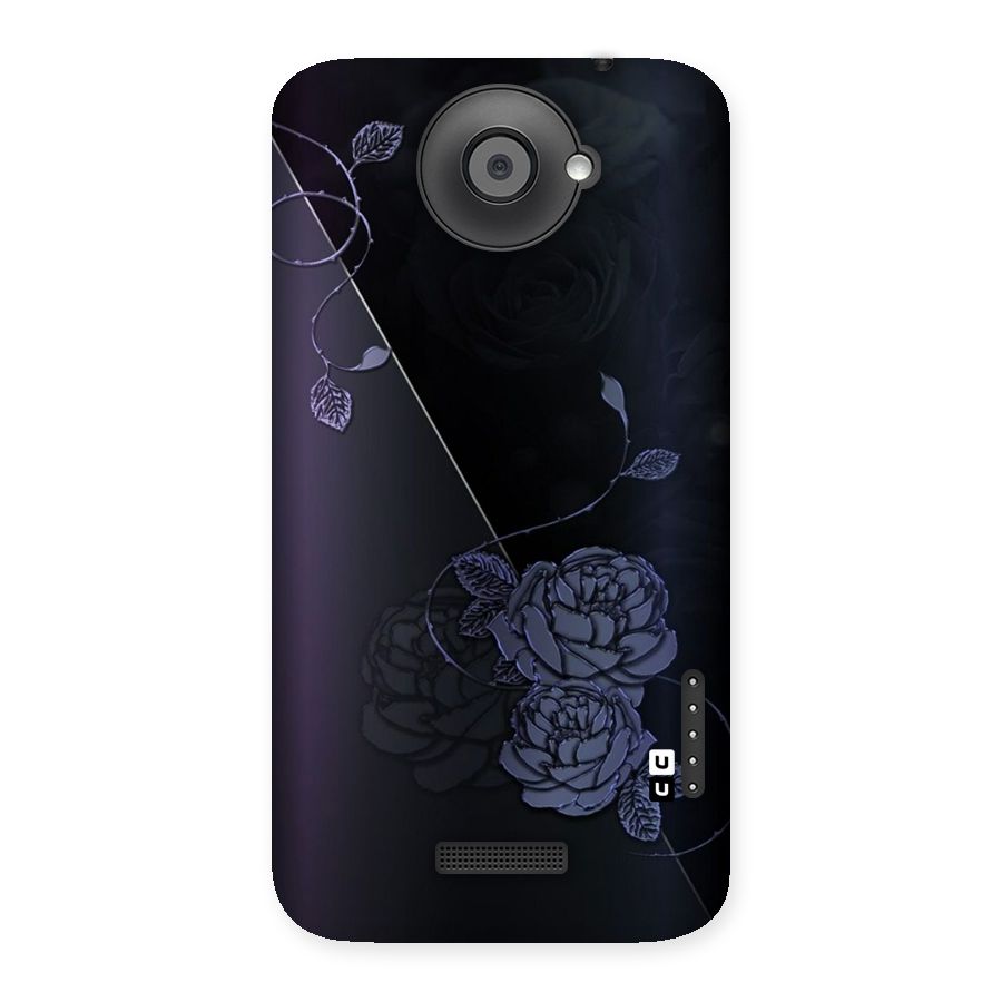 Voilet Floral Design Back Case for HTC One X