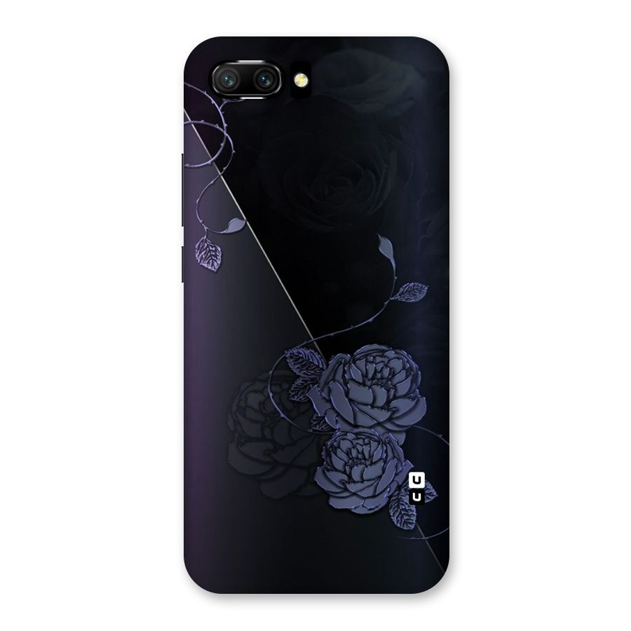 Voilet Floral Design Back Case for Honor 10