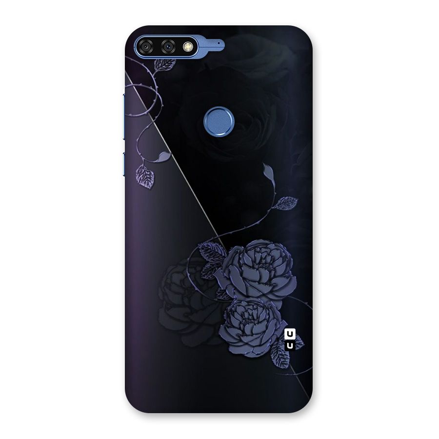 Voilet Floral Design Back Case for Honor 7C