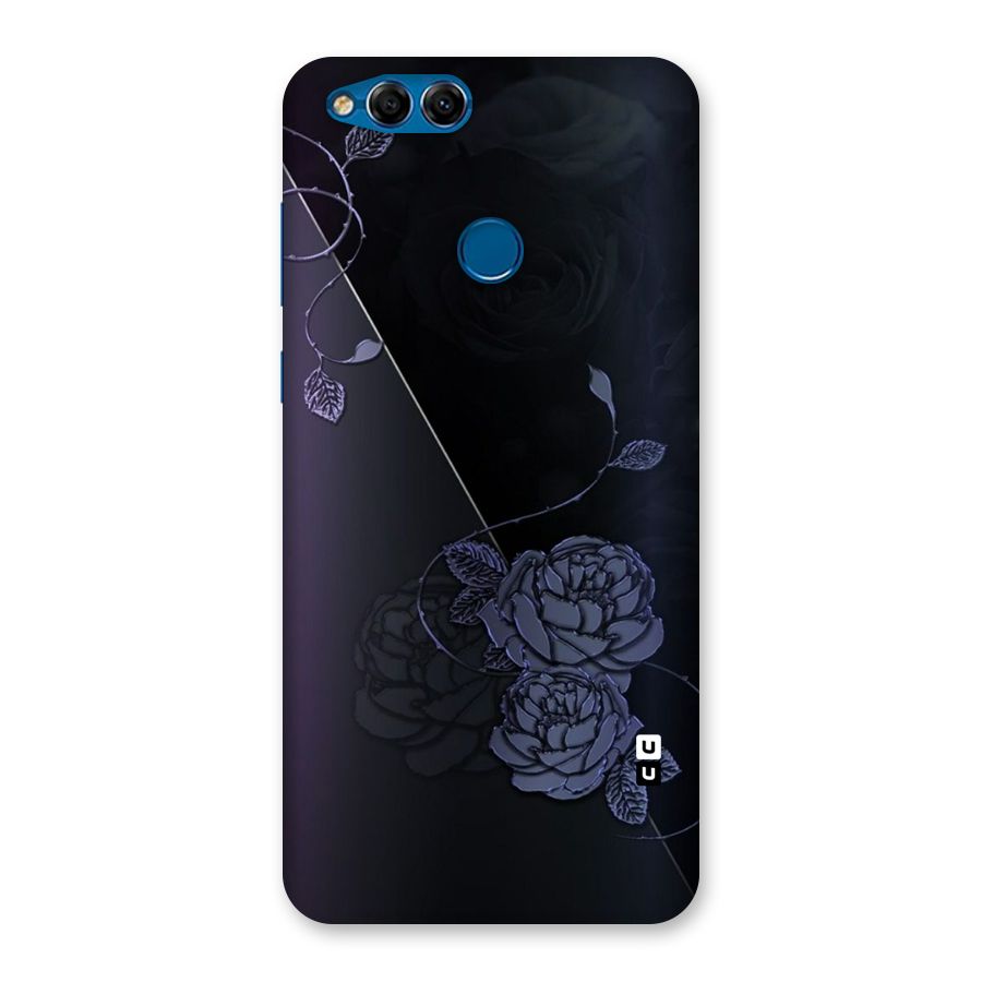 Voilet Floral Design Back Case for Honor 7X