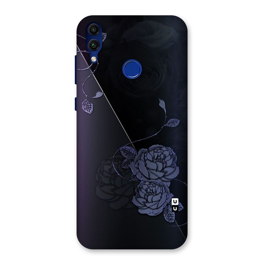 Voilet Floral Design Back Case for Honor 8C