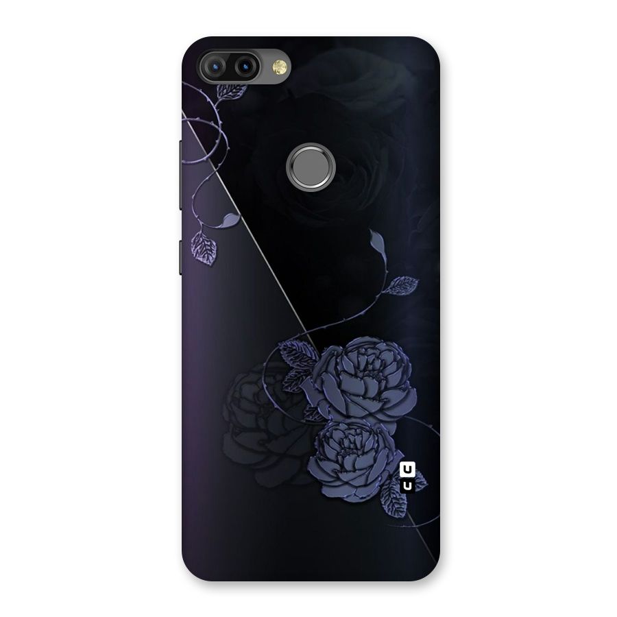 Voilet Floral Design Back Case for Infinix Hot 6 Pro