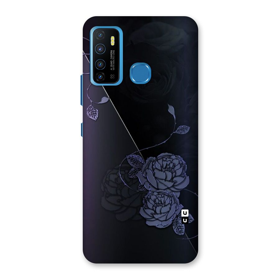 Voilet Floral Design Back Case for Infinix Hot 9