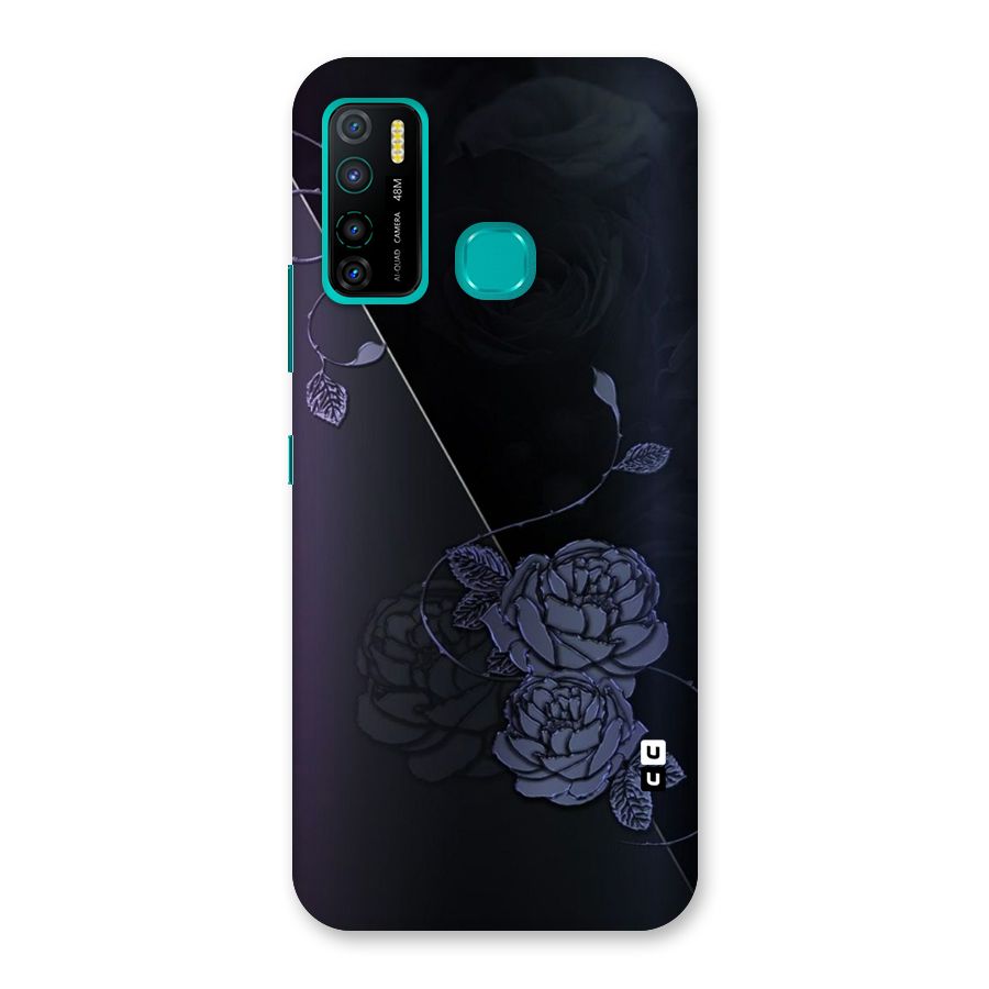 Voilet Floral Design Back Case for Infinix Hot 9 Pro