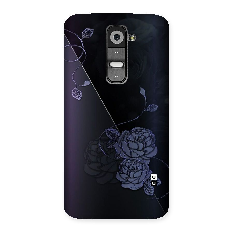 Voilet Floral Design Back Case for LG G2