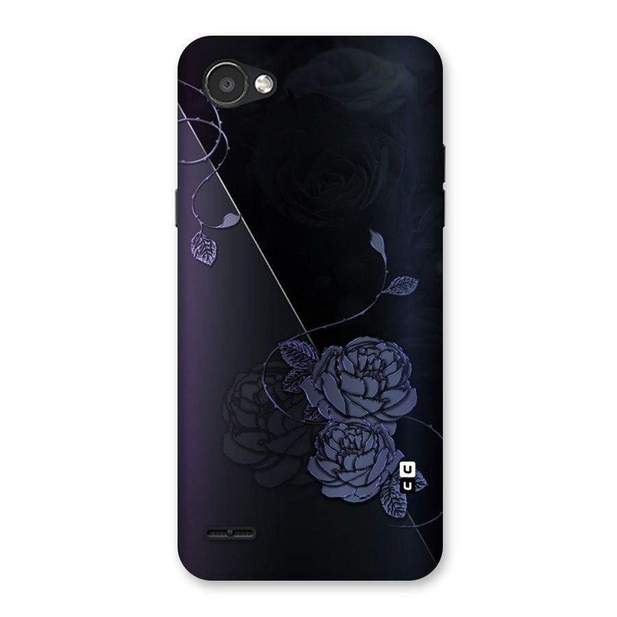 Voilet Floral Design Back Case for LG Q6