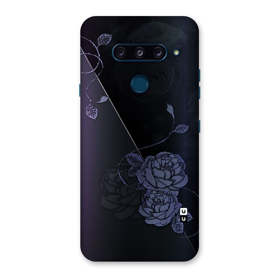 Voilet Floral Design Back Case for LG  V40 ThinQ