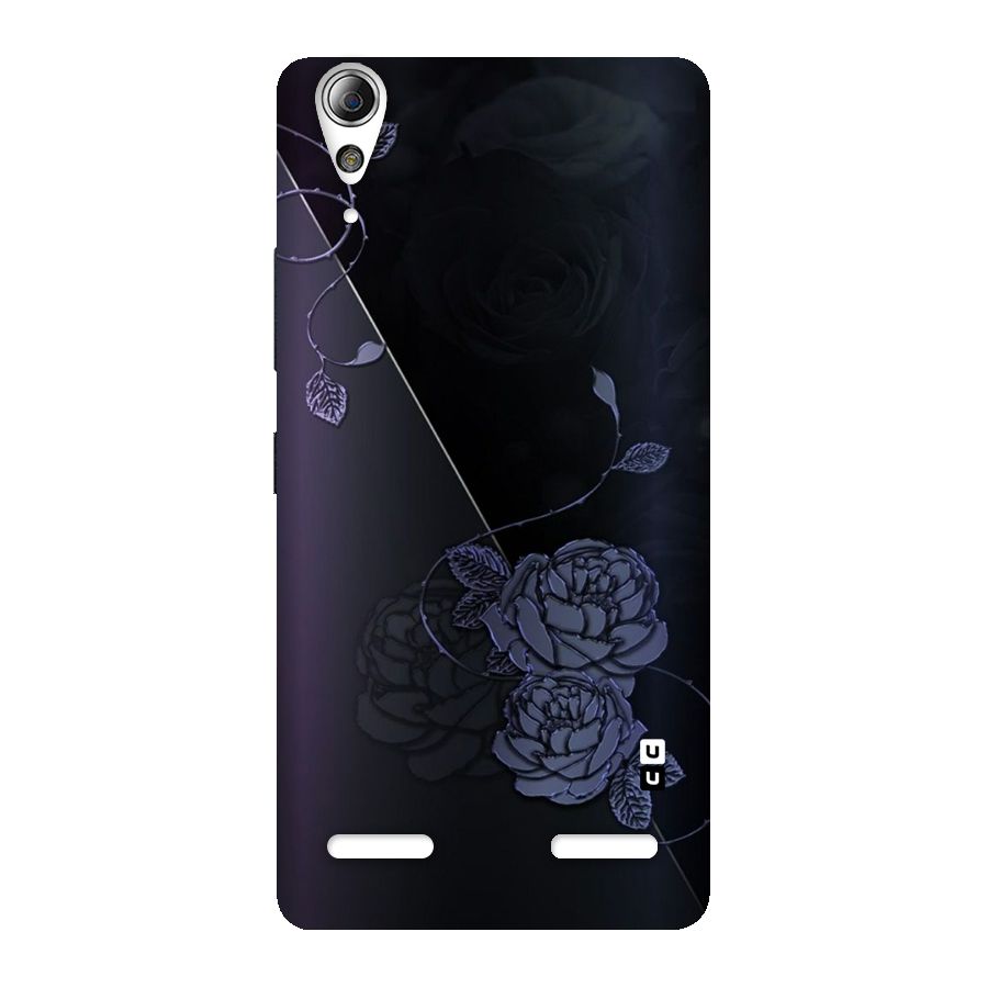 Voilet Floral Design Back Case for Lenovo A6000 Plus