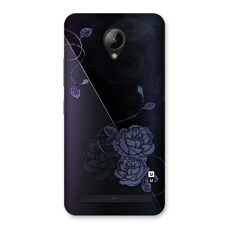 Voilet Floral Design Back Case for Lenovo C2