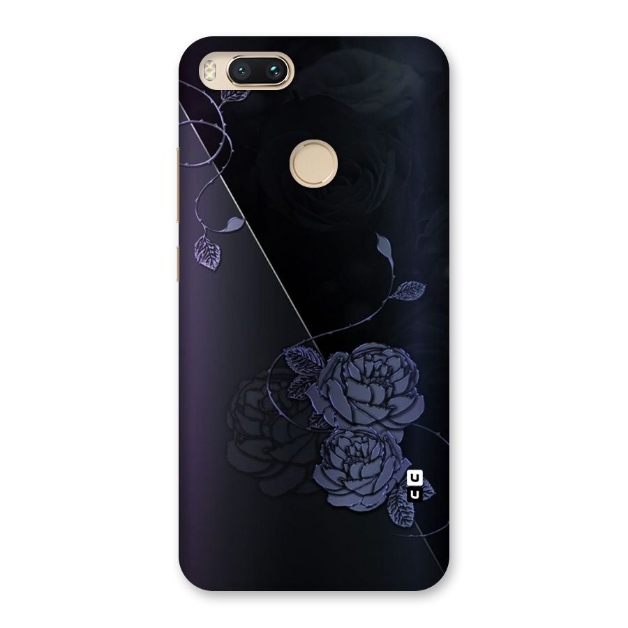 Voilet Floral Design Back Case for Mi A1