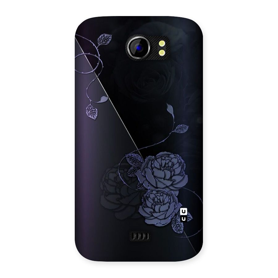 Voilet Floral Design Back Case for Micromax Canvas 2 A110