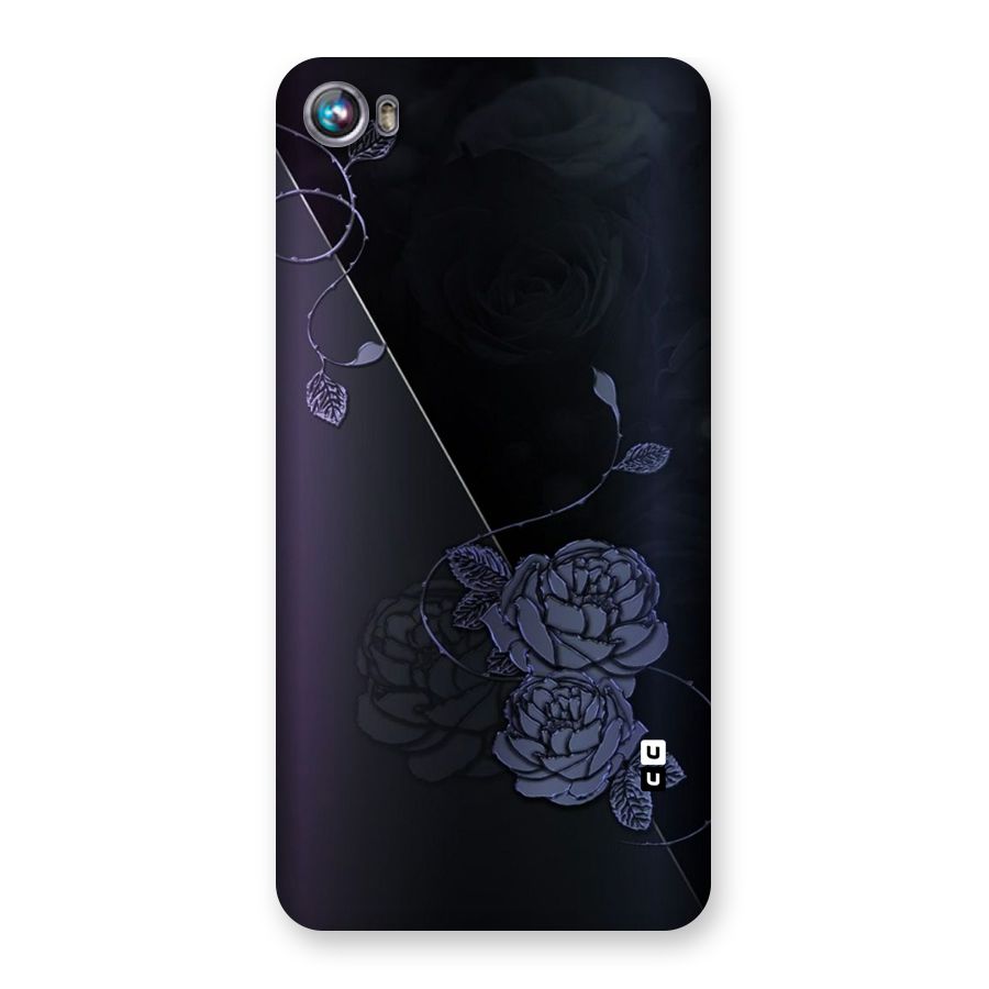 Voilet Floral Design Back Case for Micromax Canvas Fire 4 A107