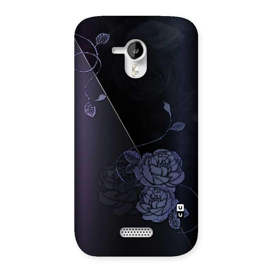 Voilet Floral Design Back Case for Micromax Canvas HD A116