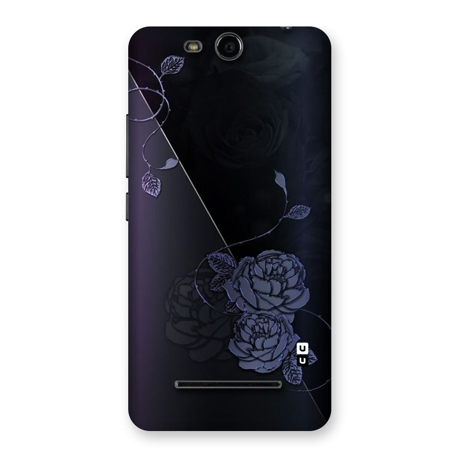 Voilet Floral Design Back Case for Micromax Canvas Juice 3 Q392