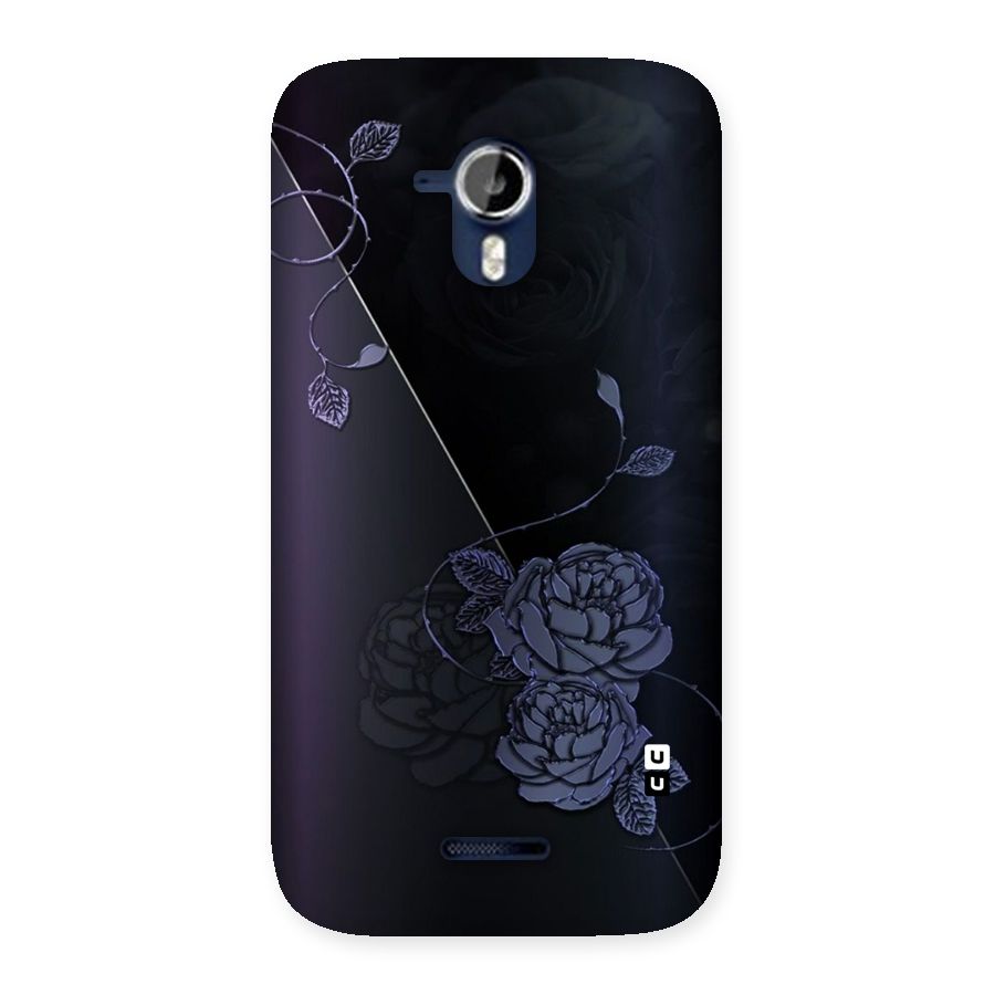 Voilet Floral Design Back Case for Micromax Canvas Magnus A117